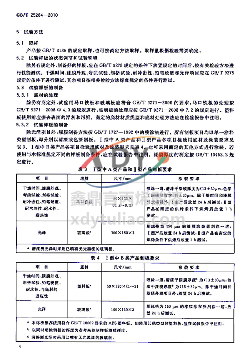 �܄��ͱ�ϩ���֬Ϳ�χ�(gu��)�Ҙ�(bi��o)��(zh��n)GB/T 25264-2010-ԇ�(y��n)����