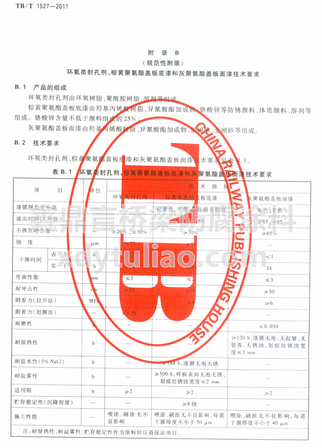 TB/T 1527-2011�h(hu��n)���ׄ������S�۰����w�����ͻҾ۰����w�����Ἴ�g(sh��)Ҫ��